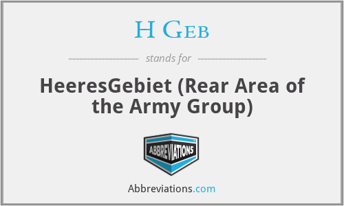 What does H GEB stand for?